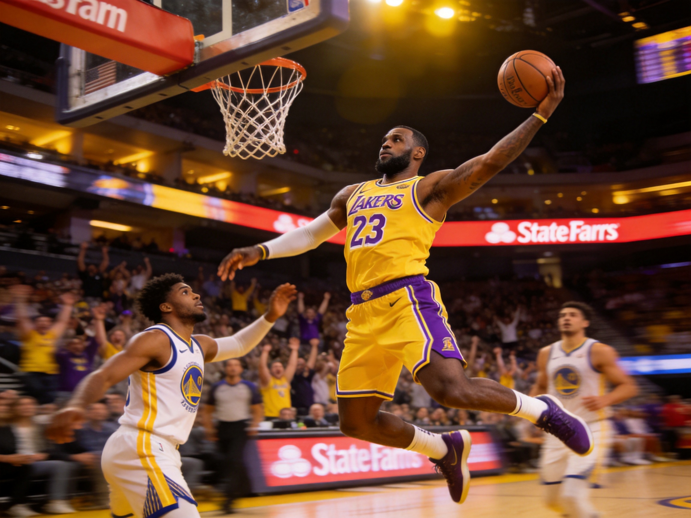 湖人vs勇士NBA比赛精彩扣篮
